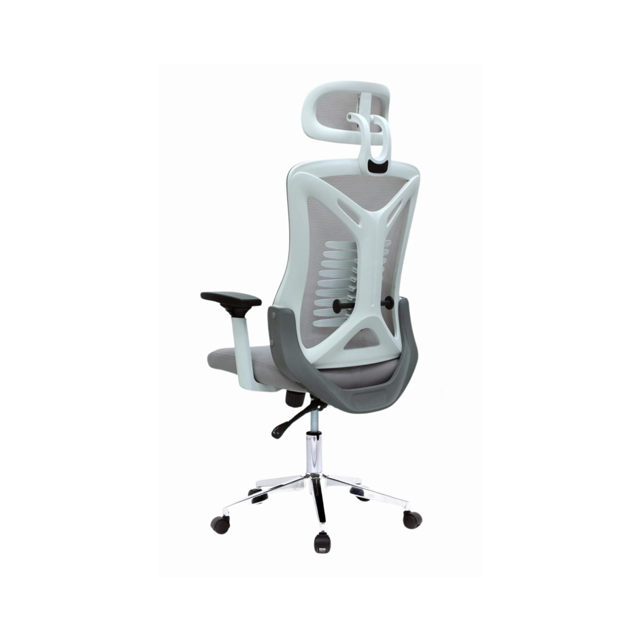 Executive Mesh Office Chair Headrest and Lumbar Support Comfortable High-Back Swivel 360 Black
