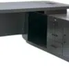 Executive Office Desk With Drawers-Coffee 160cm