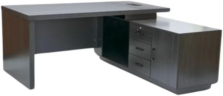 Executive Office Desk With Drawers-Coffee 160cm