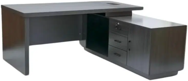 Executive Office Desk With Drawers-Coffee 160cm