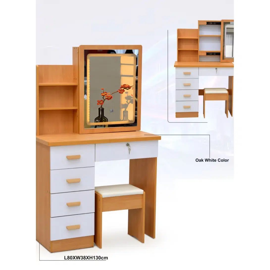 Makeup Vanity Desk  Dressing Table – Oak White