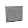 Modern Wooden Shoe Rack with Dustproof Cover – Grey Oak