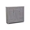 Modern Wooden Shoe Rack with Dustproof Cover – Grey Oak