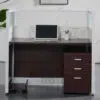 Ema Reception Desk For Front Office Color Coffee 100cm