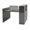 Prairie 2-Person Workstation Desk With Drawers & Table Top Divider – Color Coffee-Grey