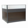 Modern Reception Desk For Front Office Walnut And Grey 140cm