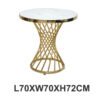 Dining 4 Seater Round Table Chairs Set – Orange