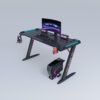 Z-Shaped Master Gaming Desk with RGB Lights -120cm
