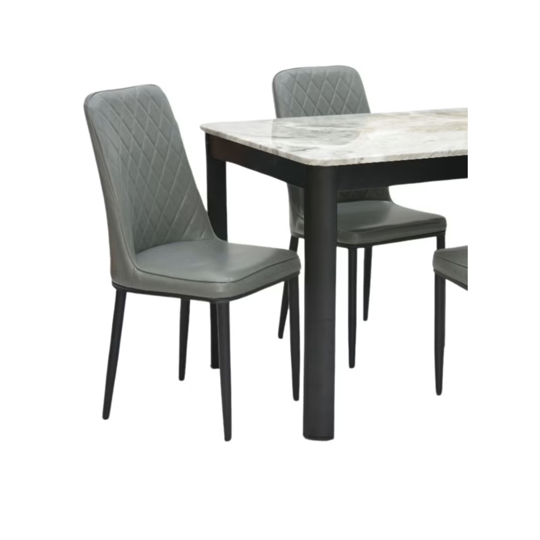 Vangsta 4 Seater Dining Table Set Color (Grey)
