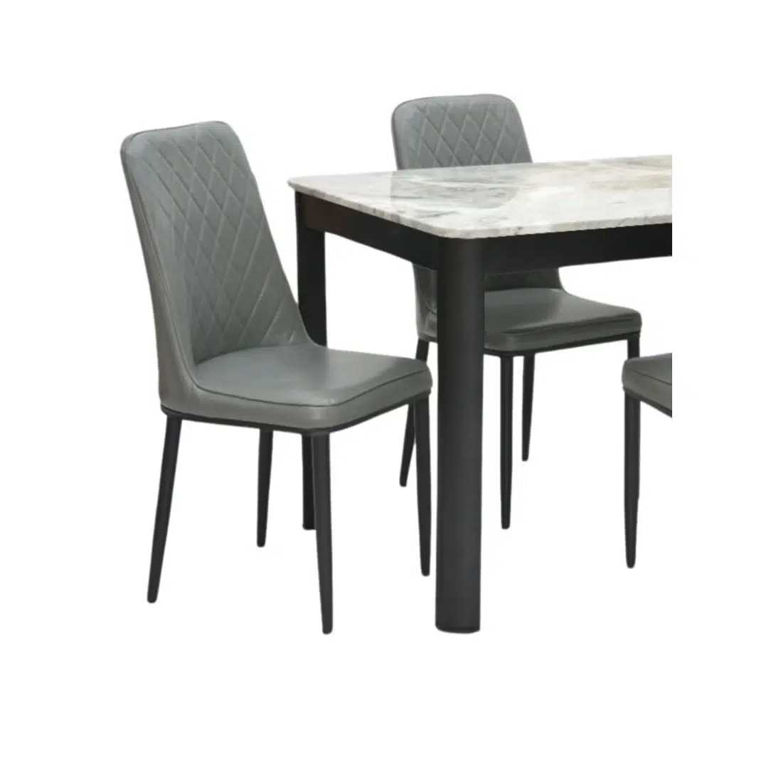 Vangsta 4 Seater Dining Table Set Color (Grey)