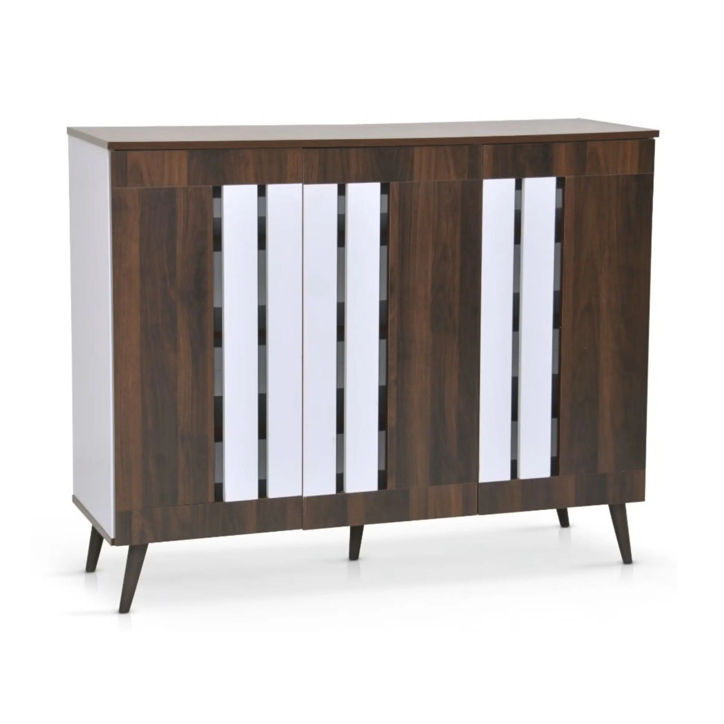 Wooden Shoe Rack, Free Standing Entryway Shoe Organizer – Columbia White