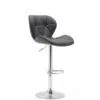 Modern Adjustable Bar Stools with PU Leather, Chrome Base, Set of 2
