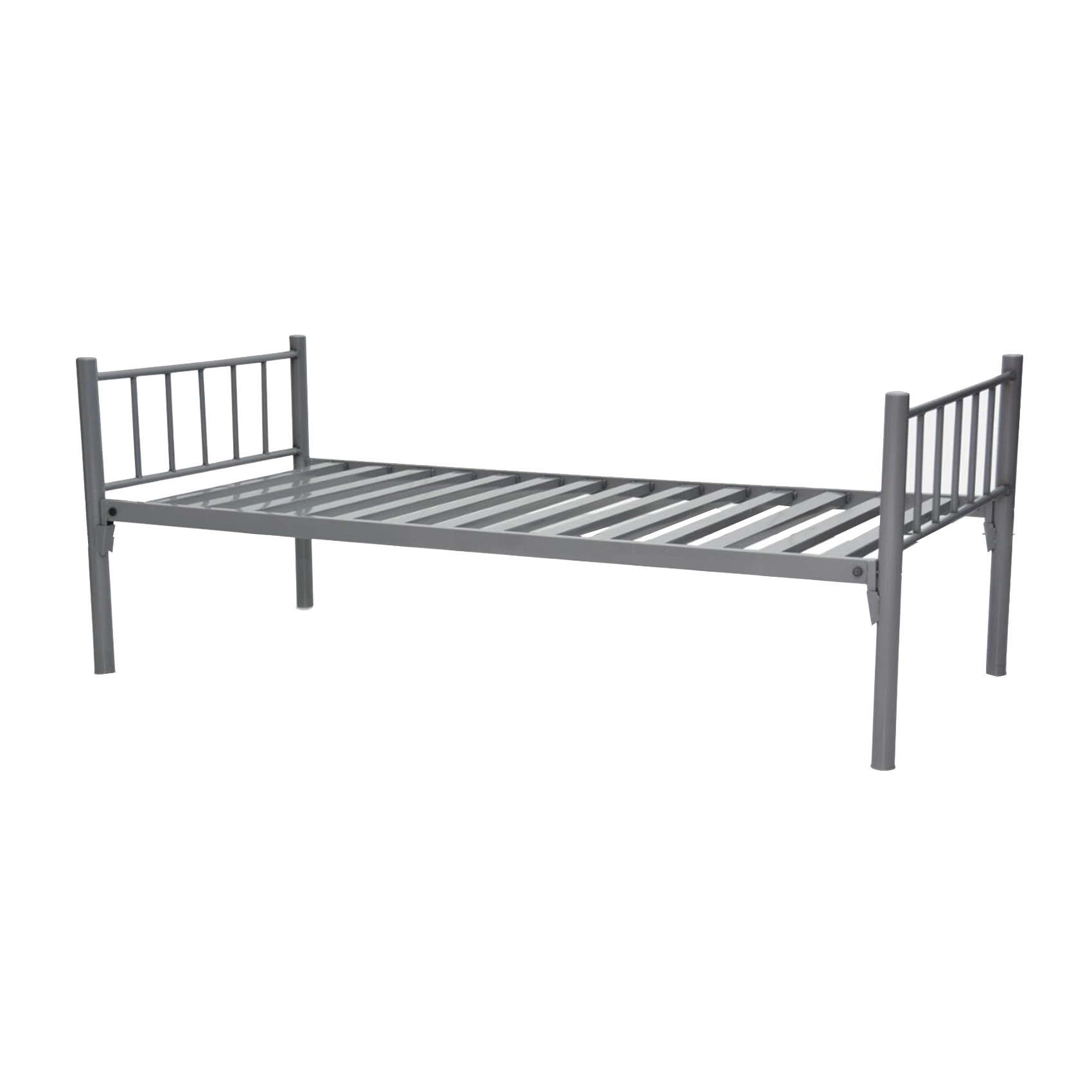 Single Metal Steel Bed – 90X190cm – Silver