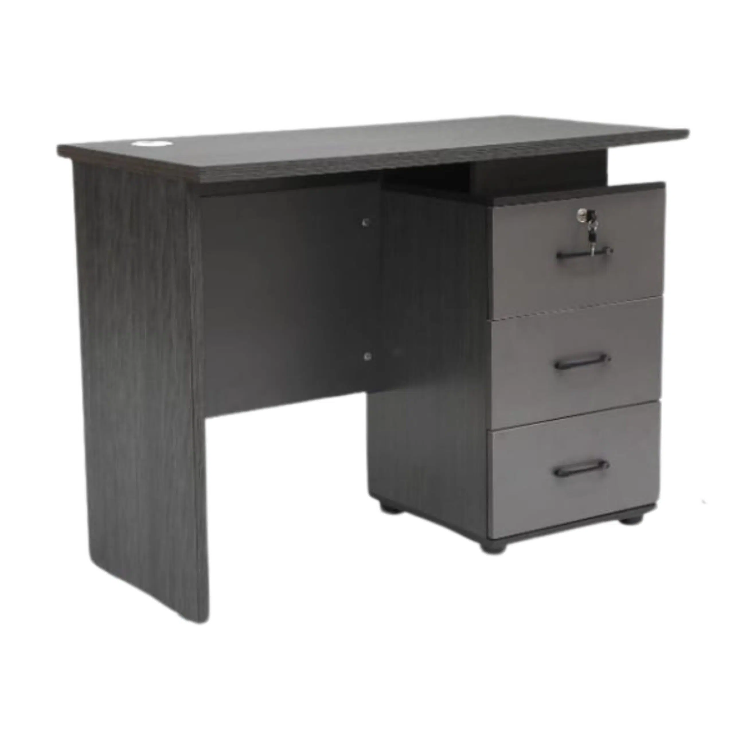 Arum Executive Office Desk With Drawers- Color Grey – Oak 100cm