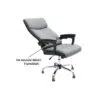 Ergonomic Fabric High Back Office Chair in Grey Color