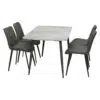 Modern 4 Seater Dining Table Chairs Set – Grey