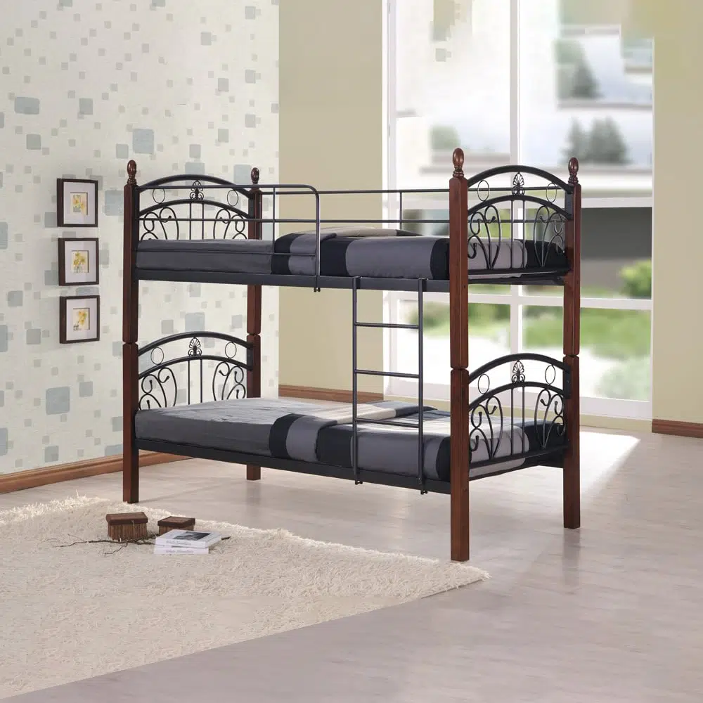 Wooden Steel Bunk Bed Double Decker Bunker Bed – KB11