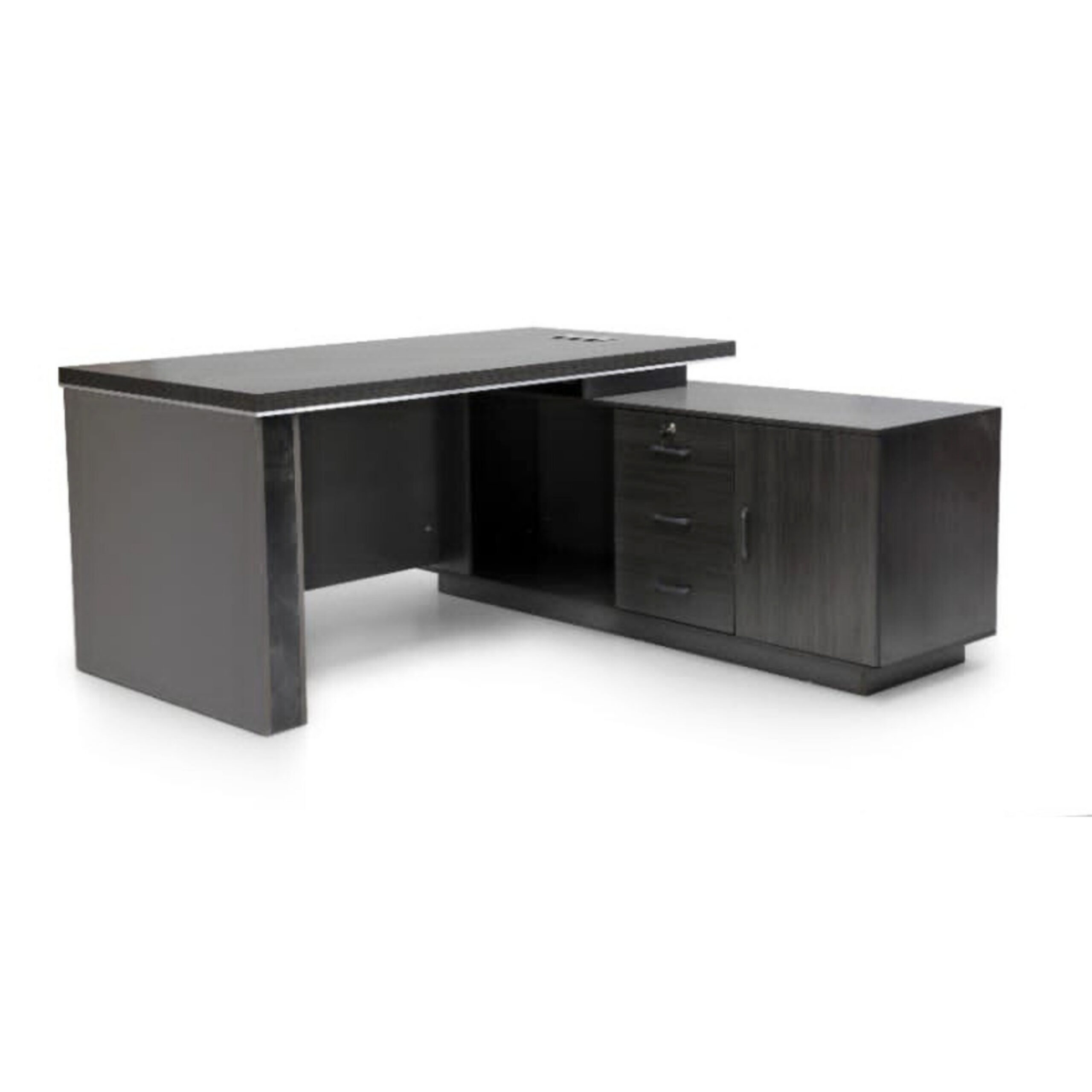 Iris Executive Office Desk With Drawers- Color Walnut Grey 160cm