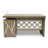 Larkspur Executive Office Desk With Drawers- Color Coffee120cm