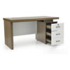 Larkspur Executive Office Desk With Drawers- Color Coffee120cm