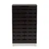 Modern Wooden Shoe Rack with Dustproof Cover – Wenge