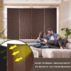 Four Panel Room Divider Folding Privacy – Full Brown