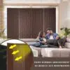Four Panel Room Divider Folding Privacy – Full Brown