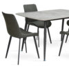 Modern 4 Seater Dining Table Chairs Set – Grey