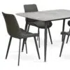 Modern 4 Seater Dining Table Chairs Set – Grey