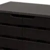 Modern Wooden Shoe Rack with Dustproof Cover – Wenge
