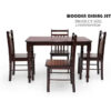Kansas 4-Seater Wooden Dining Table – Mahogany