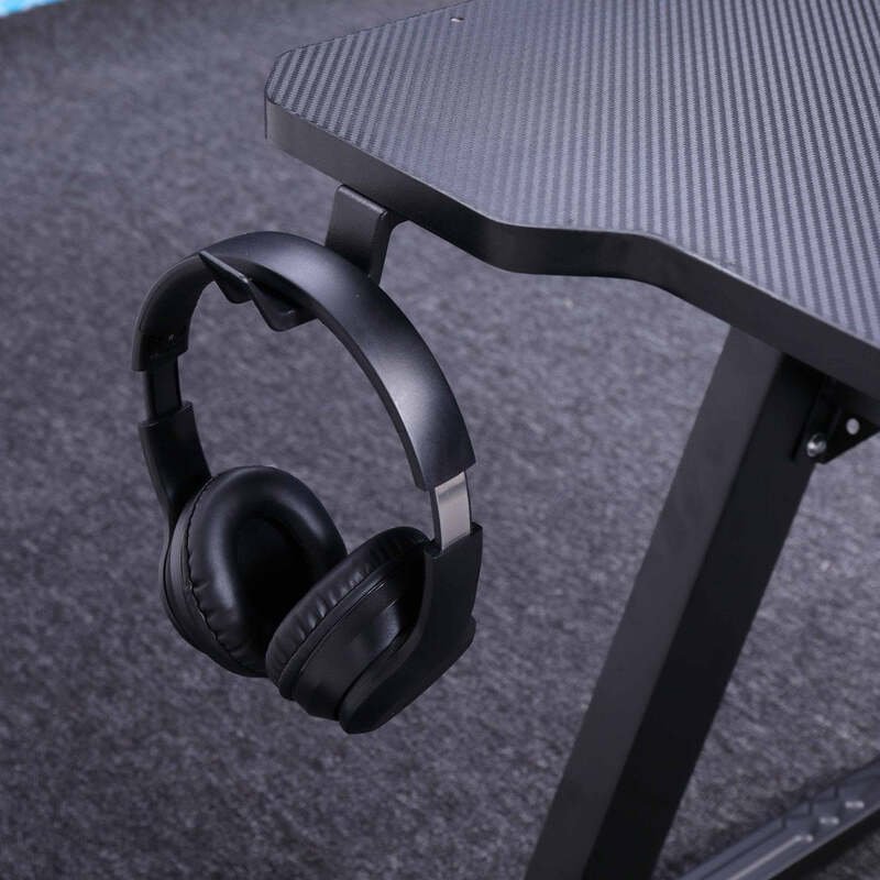 Z-Shaped Master Gaming Desk with RGB Lights -120cm