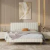 Brookshire Velvet Panel Bed