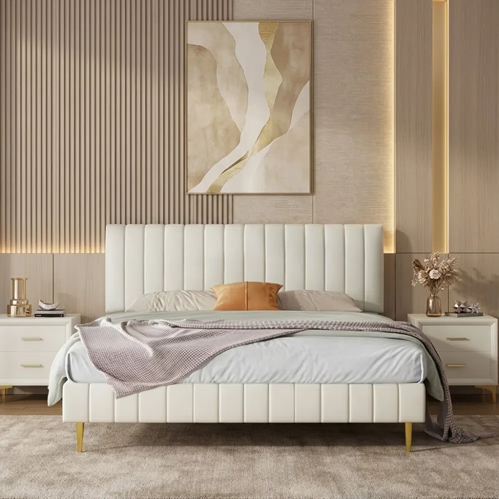 Brookshire Velvet Panel Bed