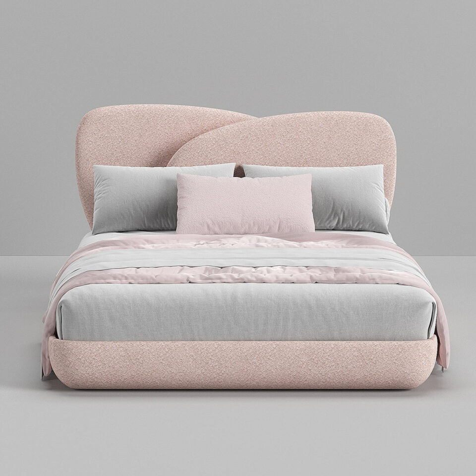 Logan Flower Boucle Bed