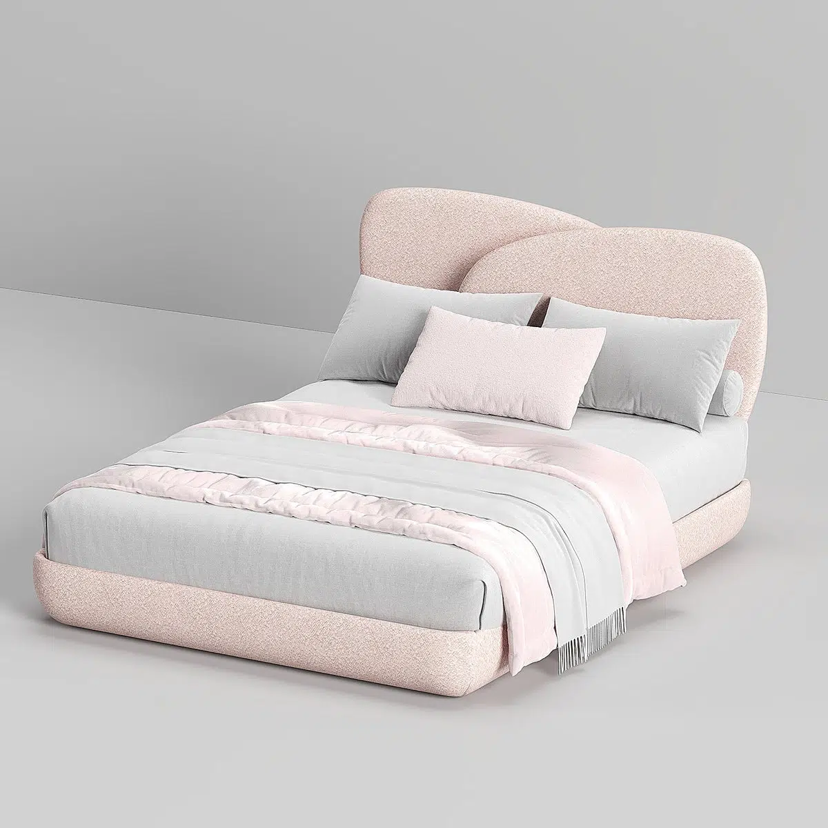Logan Flower Boucle Bed