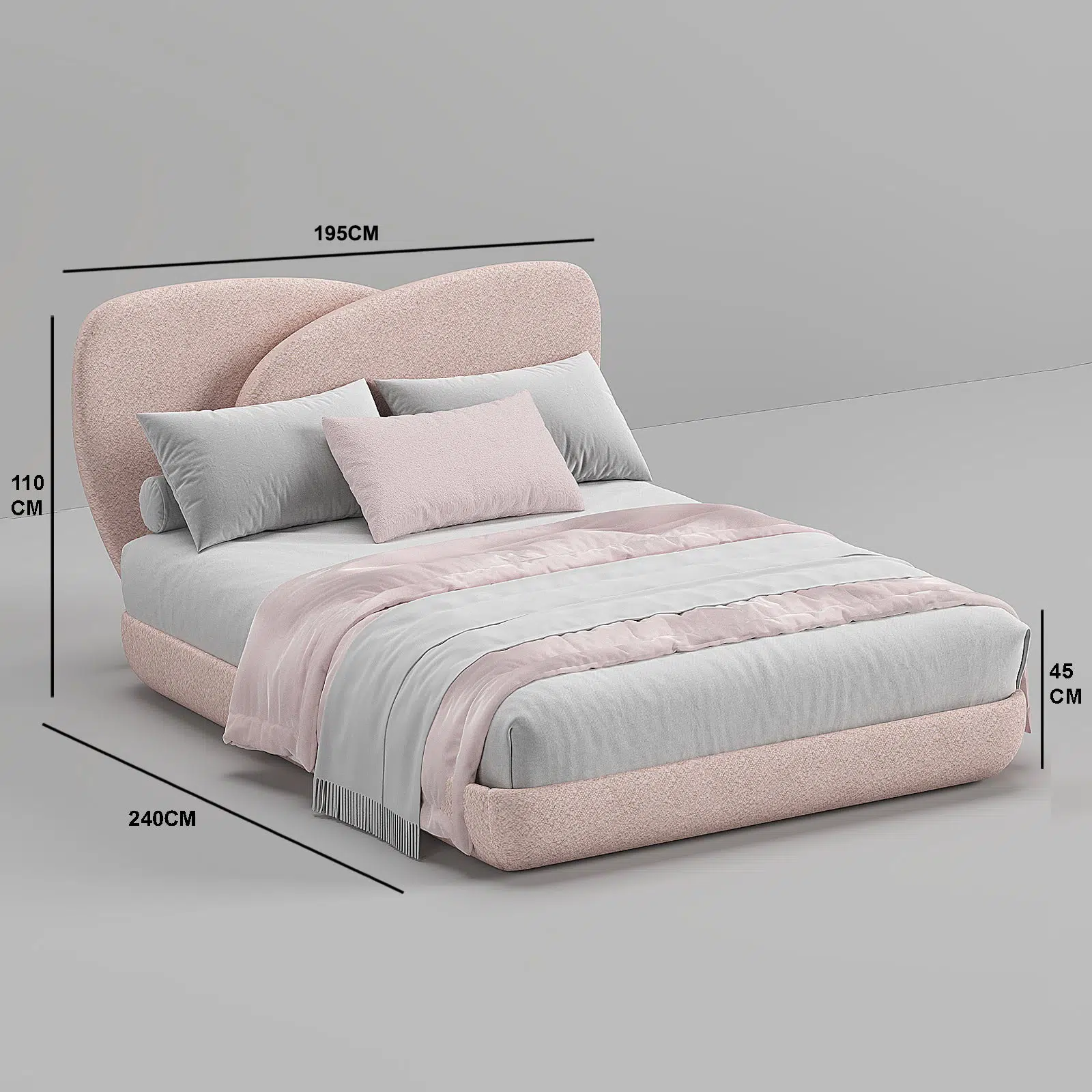 Logan Flower Boucle Bed