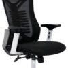 Executive Mesh Office Chair Headrest and Lumbar Support Comfortable High-Back Swivel 360 Black