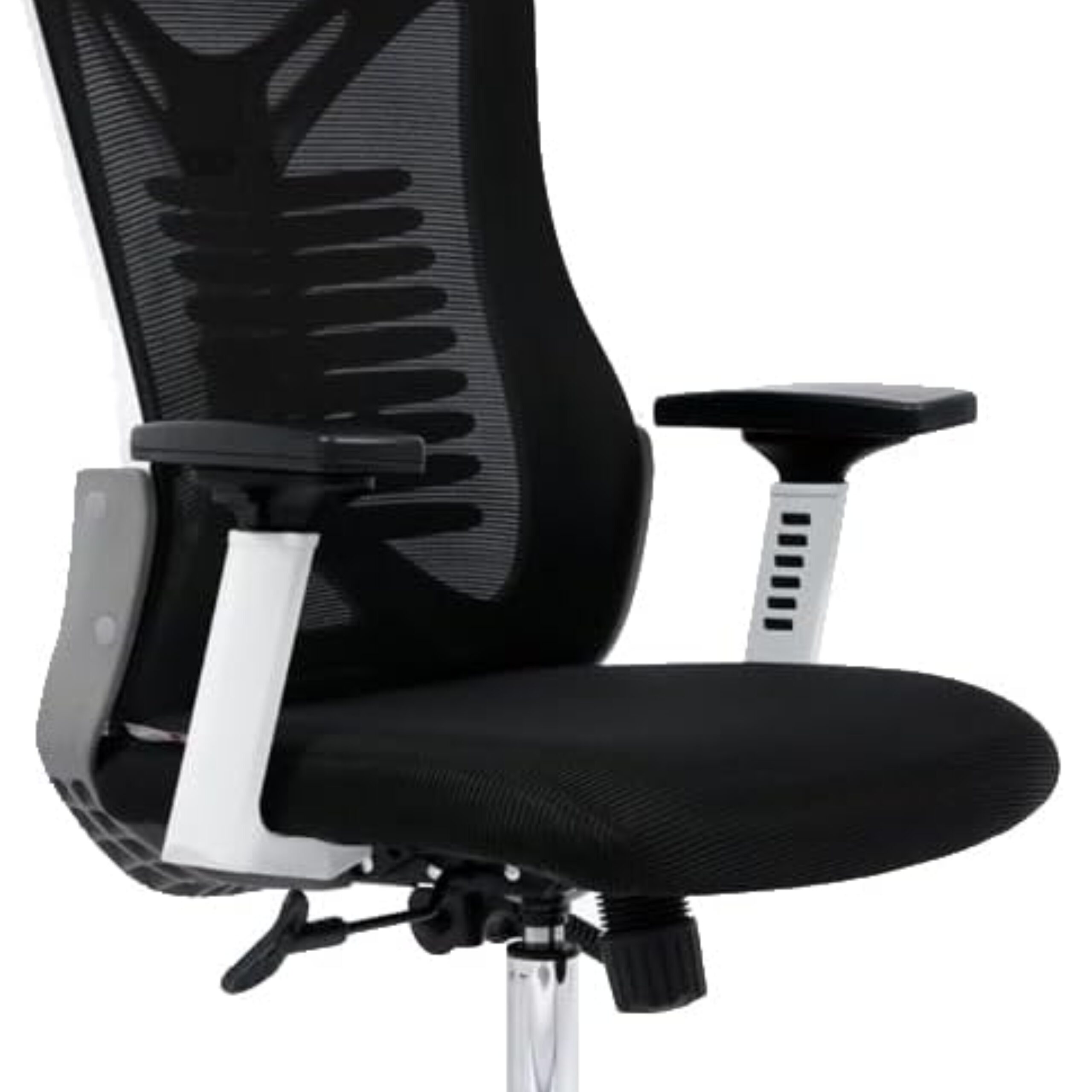 Executive Mesh Office Chair Headrest and Lumbar Support Comfortable High-Back Swivel 360 Black