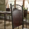 Sheesham Wooden Steel Dining Table Set
