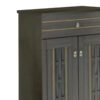 Wooden Shoe Rack with Dustproof Cover – Grey Oak