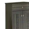 Wooden Shoe Rack with Dustproof Cover – Grey Oak