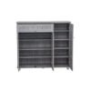 Modern Wooden Shoe Rack with Dustproof Cover – Grey Oak