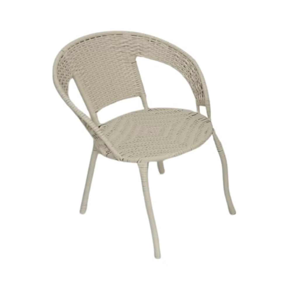 Patio 3 Pieces Rattan Dining Set Table with Wicker Glass Top