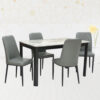 Vangsta 4 Seater Dining Table Set Color (Grey)