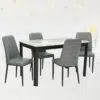 Vangsta 4 Seater Dining Table Set Color (Grey)