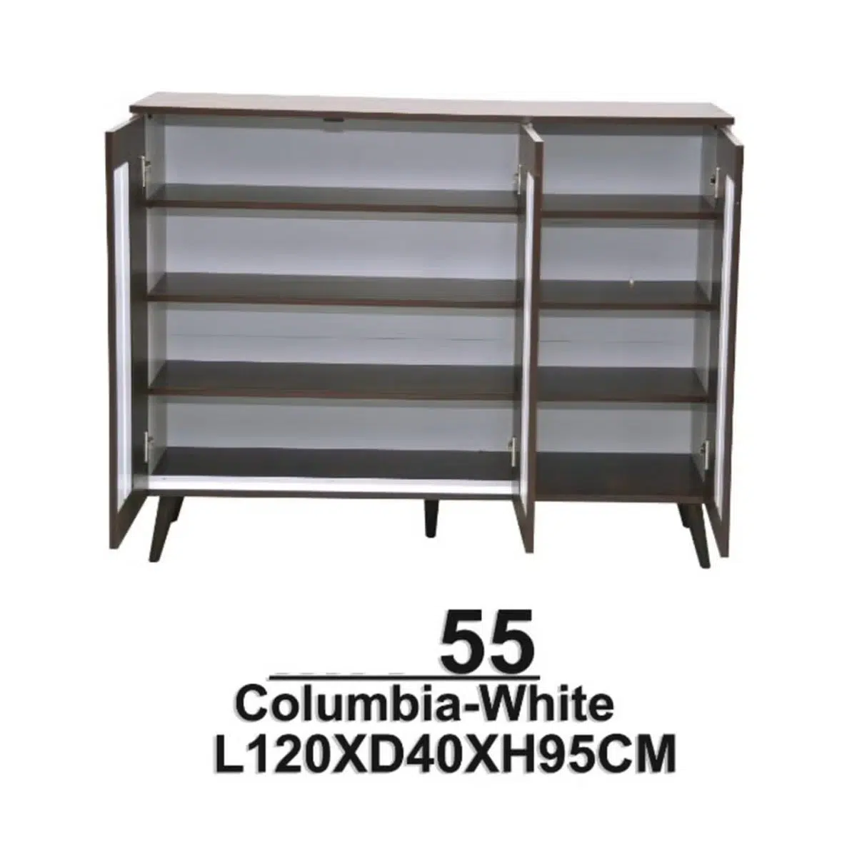 Wooden Shoe Rack, Free Standing Entryway Shoe Organizer – Columbia White