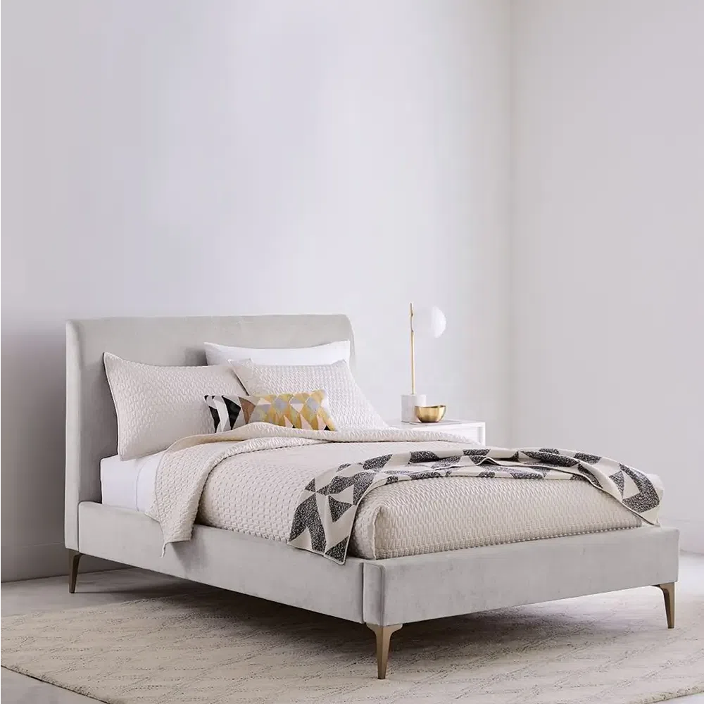 Garnett Upholstered Velvet Bed