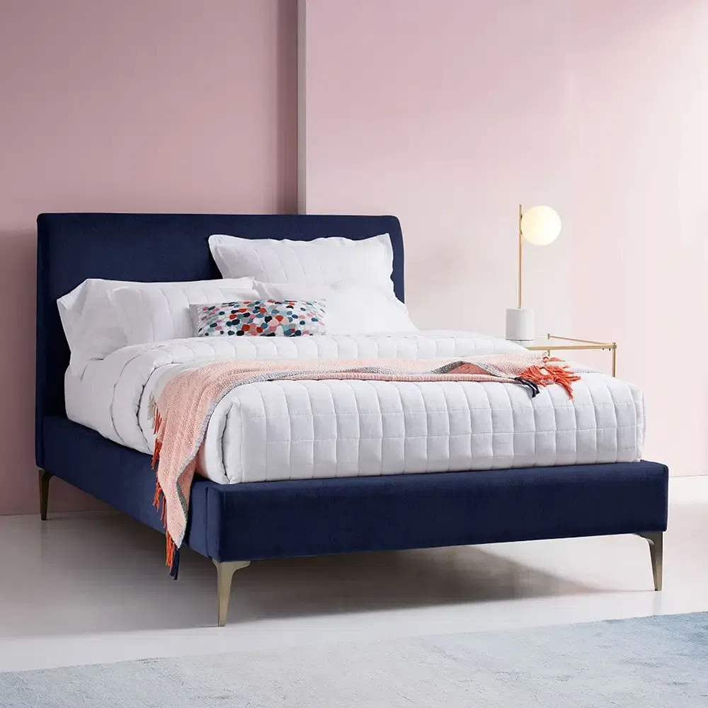 Garnett Upholstered Velvet Bed
