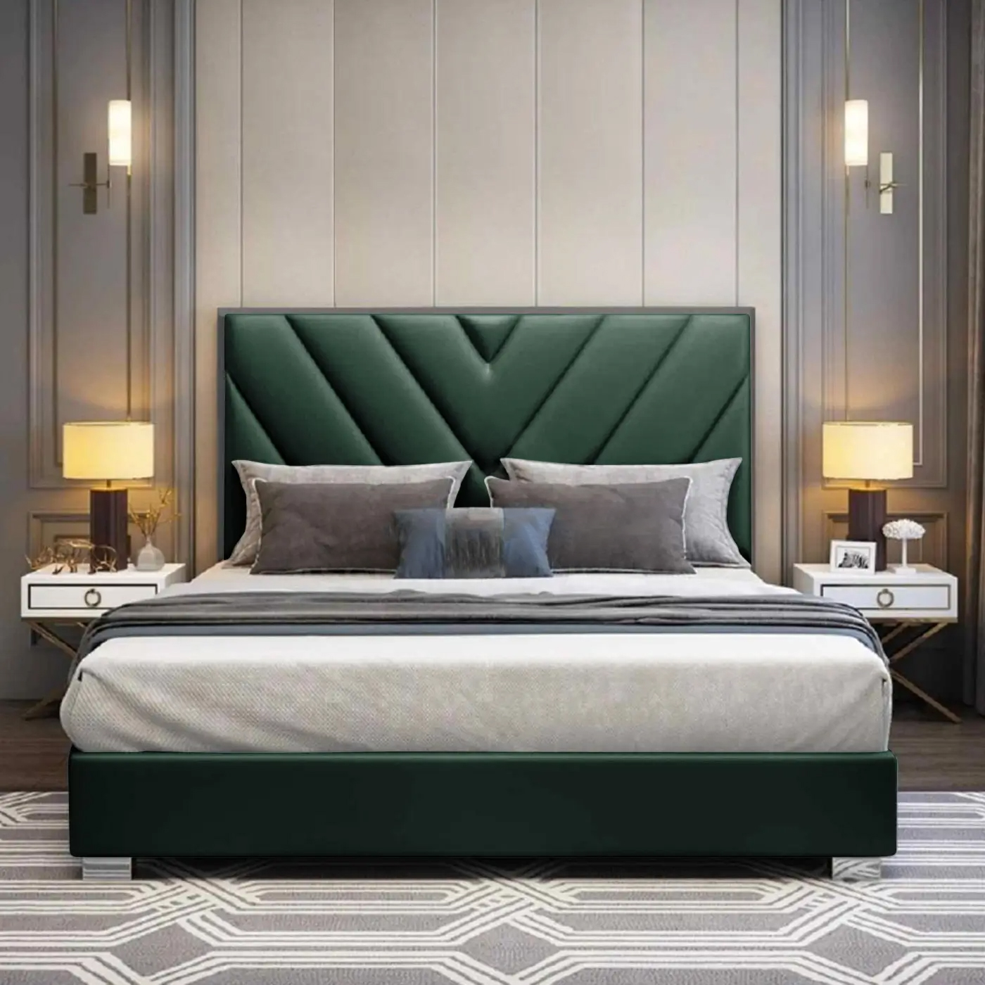 Quincy Upholstered Panel Bed